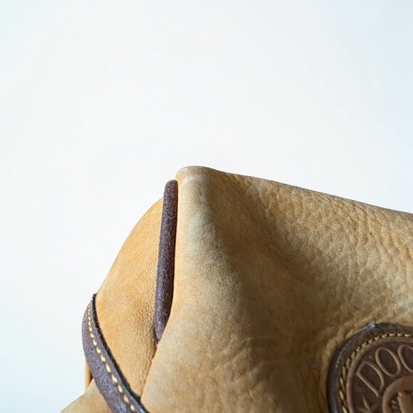 Vintage Dooney & Bourke Nubuc Suede Backpack USA Tassel AWL Tan Leather - Picture 14 of 16